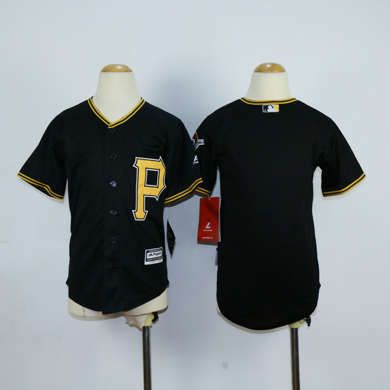 Youth Pittsburgh Pirates Blank Black MLB Jerseys->youth mlb jersey->Youth Jersey